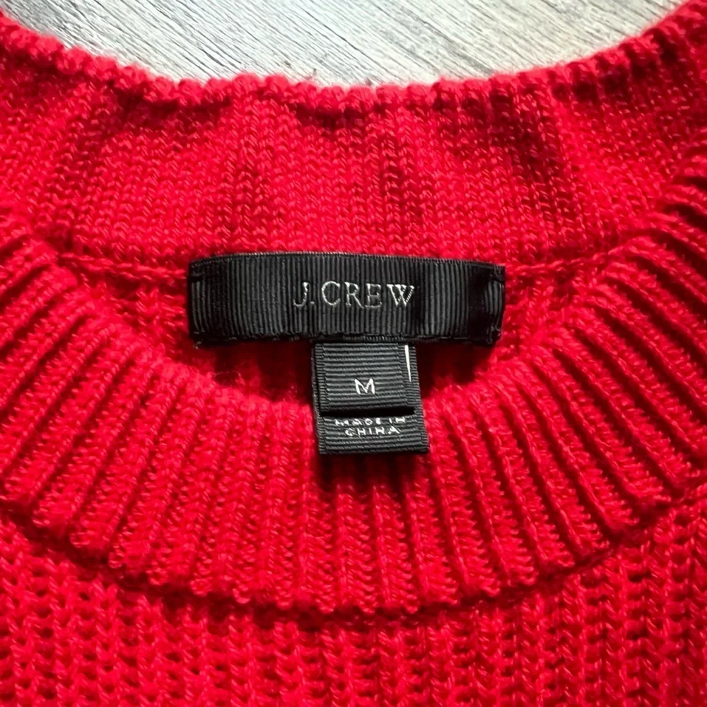 J. Crew sleeveless knit sweater top in vibrant red. Size m